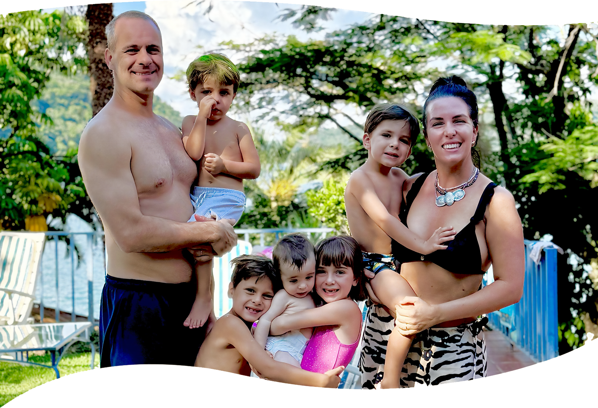 Mari Bernini com sua família
